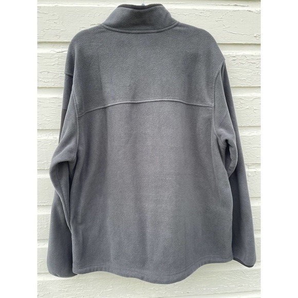 Free Country Fleece Jacket Full Zip XXL Mens Gray Black Trim Warm Mock Neck Cozy - Picture 6 of 7